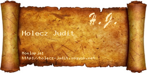 Holecz Judit névjegykártya